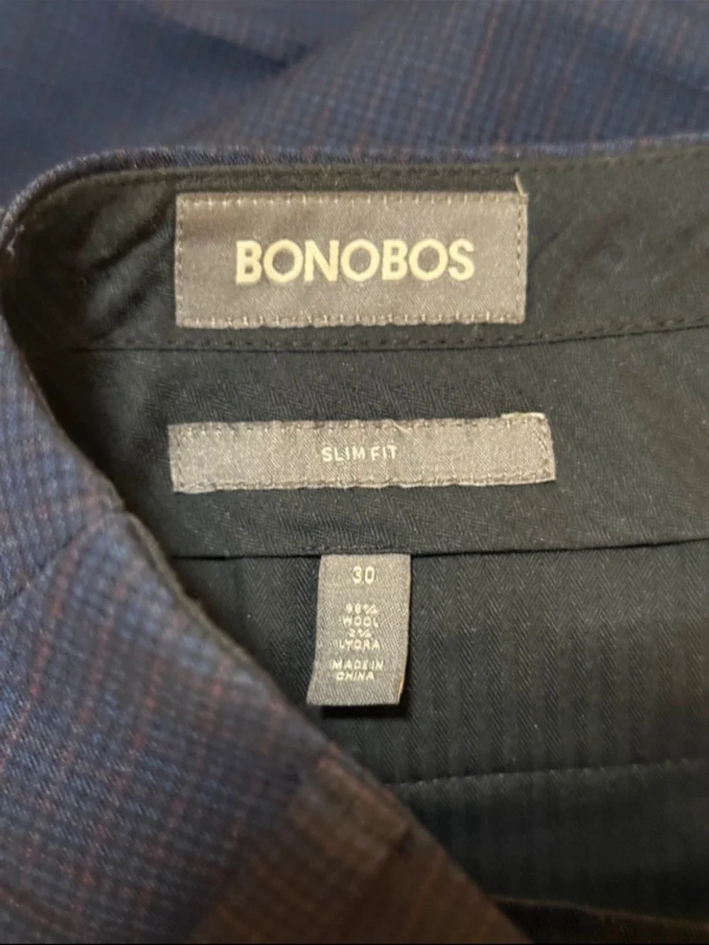 Bonobos True Blue Two-Button Suit Size 38R/30